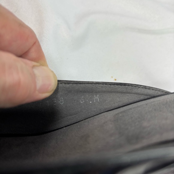 Stuart Weitzman Candy Black Patent Leather Wedge Heel Mule Size 6.5 - Picture 7 of 16